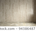 Interior with blank stone wall. 3d render illustration mockup. 94386487