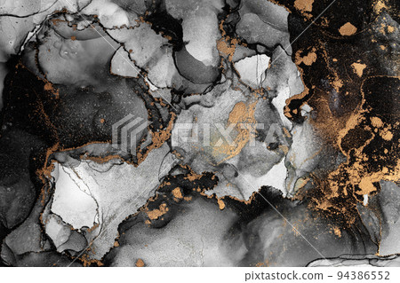 Marble ink abstract art from exquisite original painting for abstract background 94386552