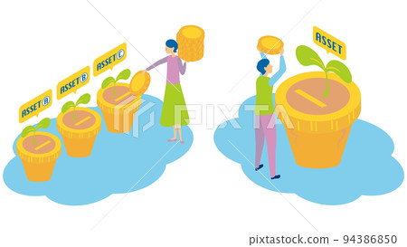 一個投資多元化的女人和一個投資一個地方的男人 94386850