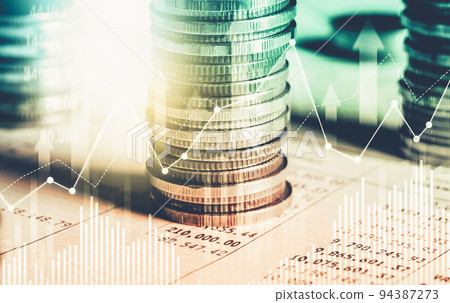 Finance and money technology background concept of business prosperity and asset 94387273