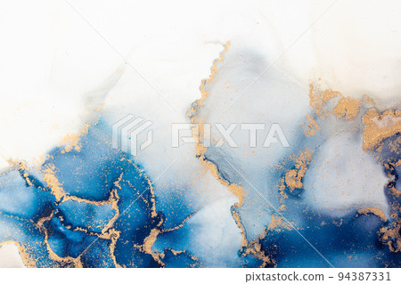 Marble ink abstract art from exquisite original painting for abstract background 94387331
