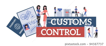 Customs Flat Text Composition Customs Flat Text Composition 94387737