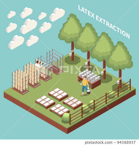 Latex Extraction Isometric Background Latex Extraction Isometric Background 94388937