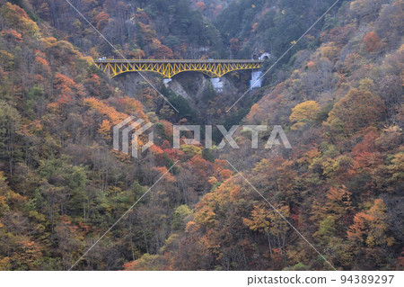Autumn leaves in Chichibu Takigawa Valley 94389297