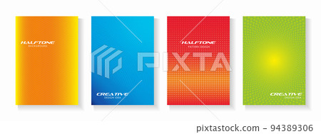 使用半色調圖案、背景材料的封面設計 94389306