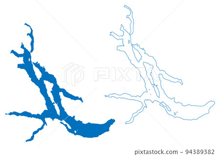 Lake Nahuel Huapi (South America, Argentine Republic, Argentina) map vector illustration, scribble sketch Lago Nahuel Huapi map Lake Nahuel Huapi (South America, Argentine Republic, Argentina) map vector illustration, scribble sketch Lago Nahuel Huapi map 94389382