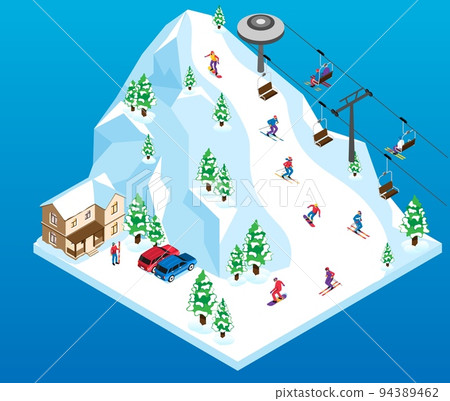 Isometric Ski Resort 94389462