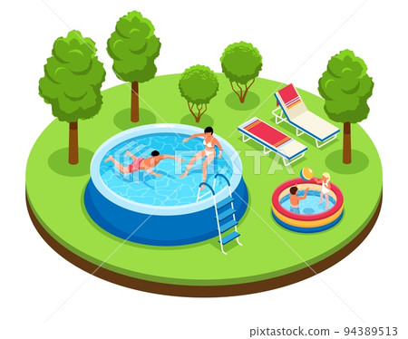 Outdoor Swimming Pool Composition 94389513