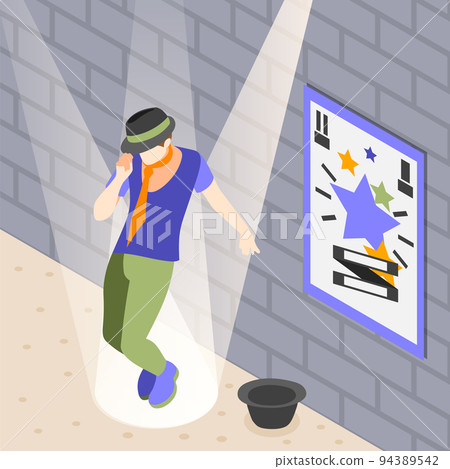 Street Dancer Isometric Composition Street Dancer Isometric Composition 94389542