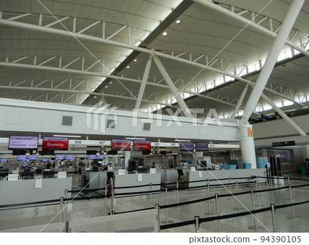 Asiana Airlines check-in counter at Fukuoka Airport International Terminal Asiana Airlines check-in counter at Fukuoka Airport International Terminal 94390105