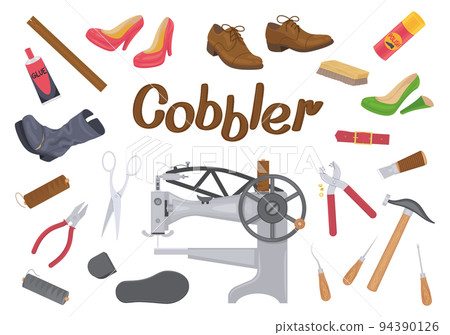 Cobbler Flat Icons Background Cobbler Flat Icons Background 94390126