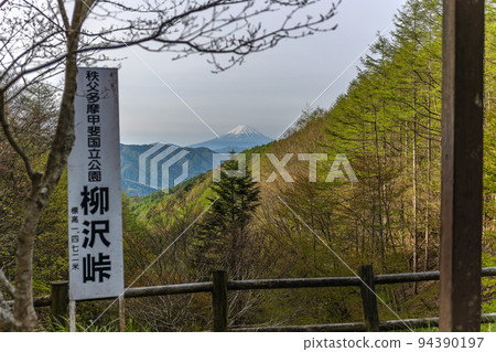 Mt. Fuji seen from the foot of Yanagisawa Mt. Fuji seen from the foot of Yanagisawa 94390197