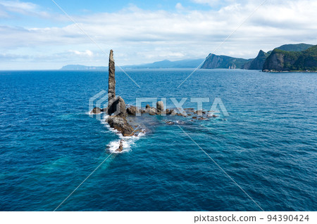 Drone aerial photography Image of Candle Rock Tourism image of Yoichi Town, Hokkaido Drone aerial photography Image of Candle Rock Tourism image of Yoichi Town, Hokkaido 94390424
