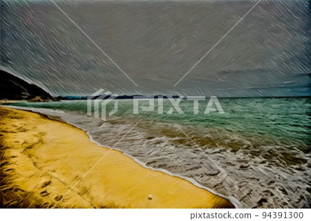 Sandy beach and sea 94391300