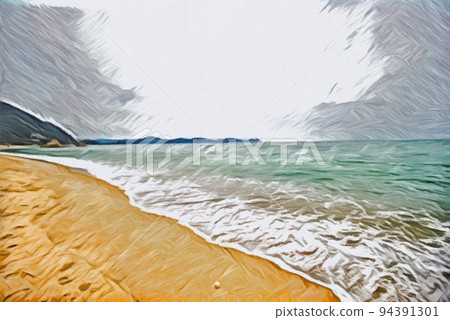 Sandy beach and sea Sandy beach and sea 94391301