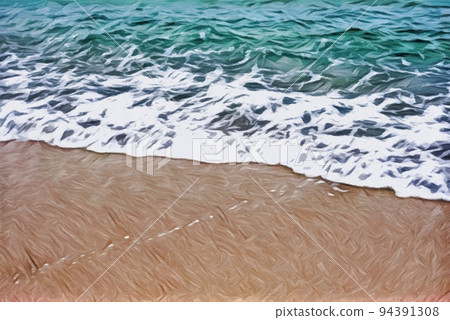 Sandy beach and sea Sandy beach and sea 94391308