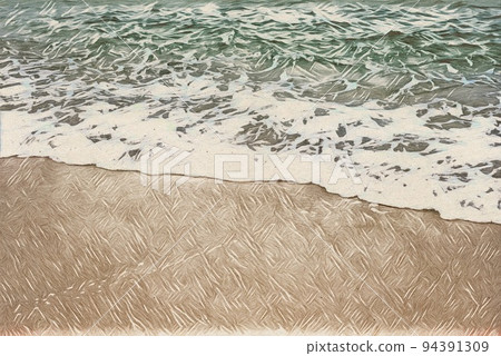 Sandy beach and sea Sandy beach and sea 94391309