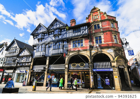 United Kingdom Chester city center *partially soft focus United Kingdom Chester city center *partially soft focus 94391625