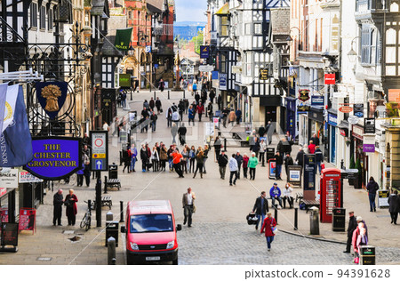 United Kingdom Chester city center *partially soft focus United Kingdom Chester city center *partially soft focus 94391628