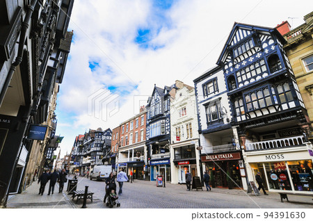 United Kingdom Chester city center *partially soft focus United Kingdom Chester city center *partially soft focus 94391630