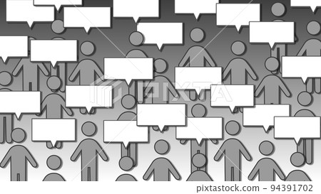 Background with the image of a wide variety of opinions 94391702