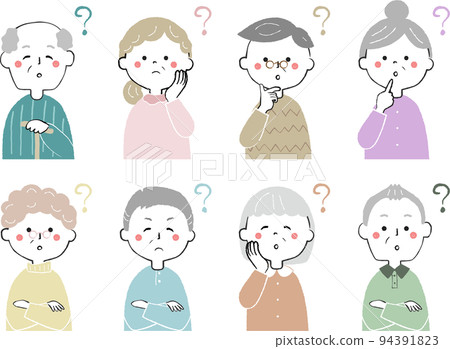 Wondering elderly icon grandpa grandma? 94391823