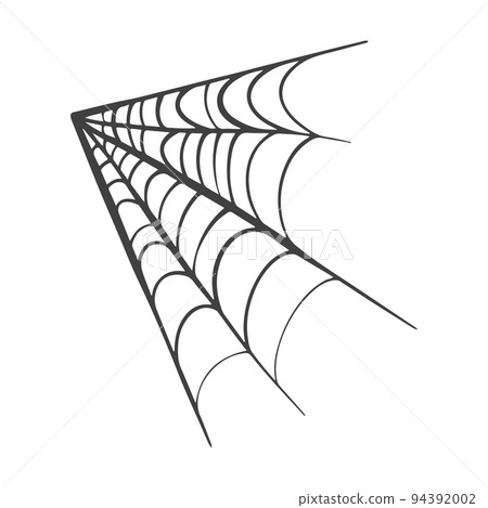 Vector Spider web icon on white for halloween. - Stock Illustration ...