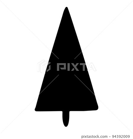 Vector Christmas tree outline icon. 94392009