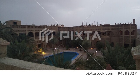 Hotel pool in the Sahara Desert of Morocco, taken in September 2019 Hotel pool in the Sahara Desert of Morocco, taken in September 2019 94392327