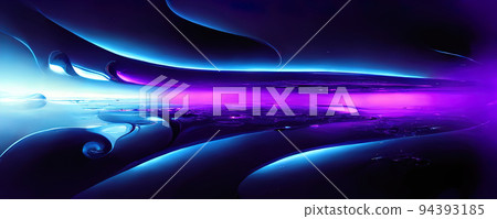abstract neon colored lines wall background 94393185