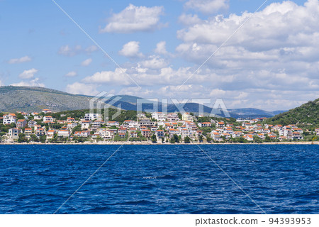 View of the mediterranean city from the sea. Rogoznica town on the Adriatic coast in Croatia. View of the mediterranean city from the sea. Rogoznica town on the Adriatic coast in Croatia. 94393953
