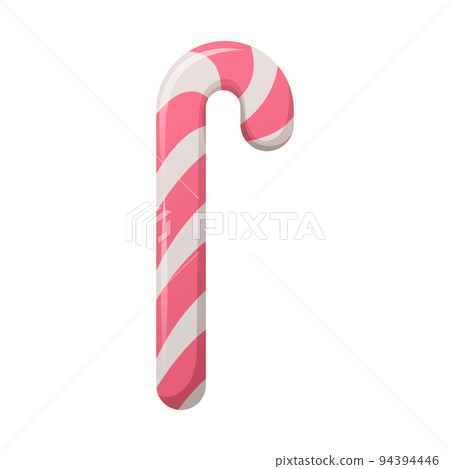 Holiday candy cane, cartoon vector illustration. Christmas and Halloween treat for kids. 94394446