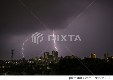 閃電，閃電，雨雲，雷聲 94395202