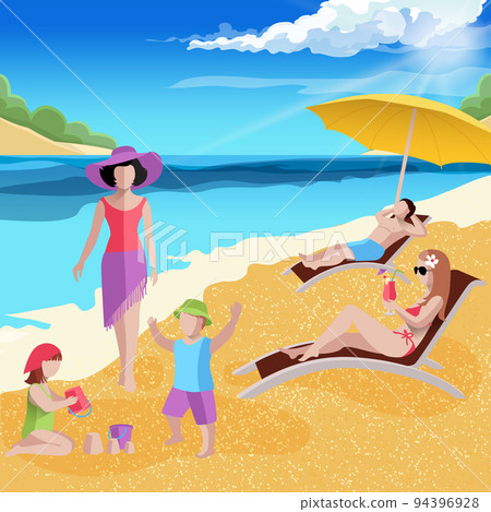 Coastal Paradise Beach Composition Coastal Paradise Beach Composition 94396928