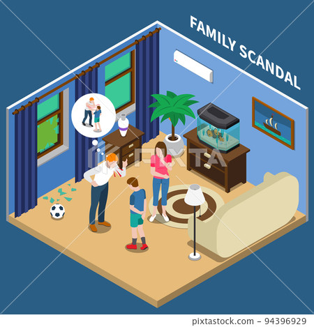 Family Scandal Isometric Composition 94396929