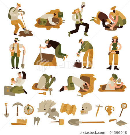 Archeology Icons Set 94396948