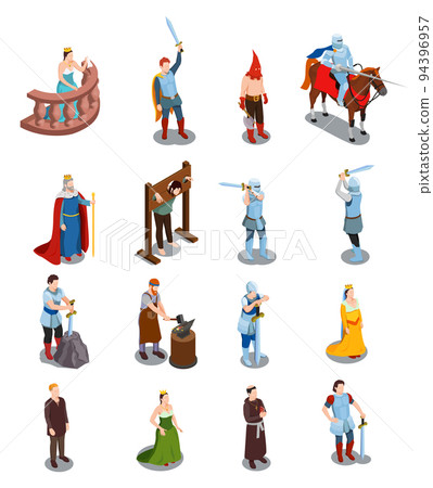 Medieval Isometric Icons 94396957