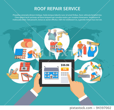 Roofer Colored Flyer 94397002