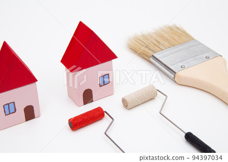 Exterior wall painting of a house image Exterior wall painting of a house image 94397034