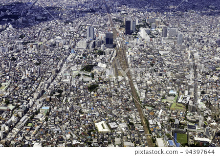 Aerial view near Nakano Station from the east side 94397644
