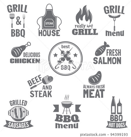 Bbq grill label 94399193