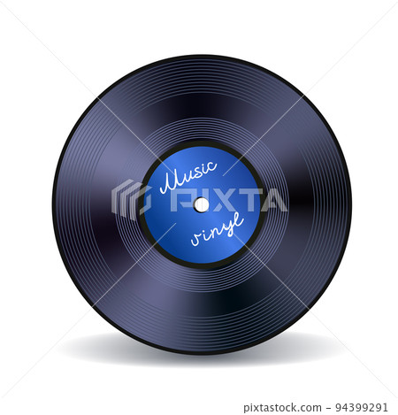 Retro vinyl music record emblem 94399291