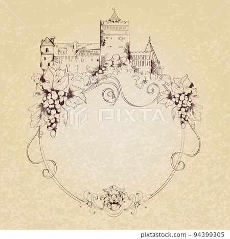 Sketch castle background 94399305