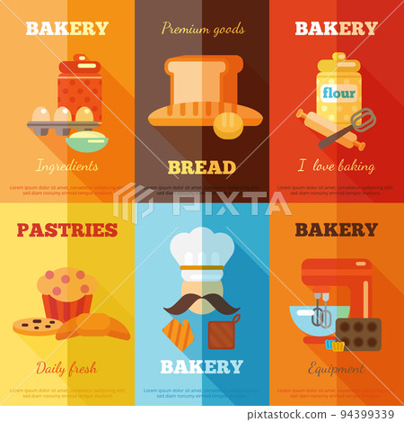 Bakery mini poster set Bakery mini poster set 94399339