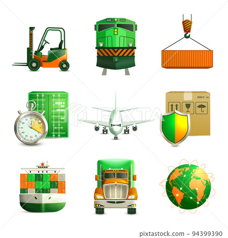 Logistic Icons Set Logistic Icons Set 94399390