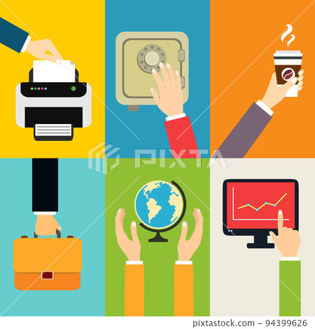 Business hands icons Business hands icons 94399626