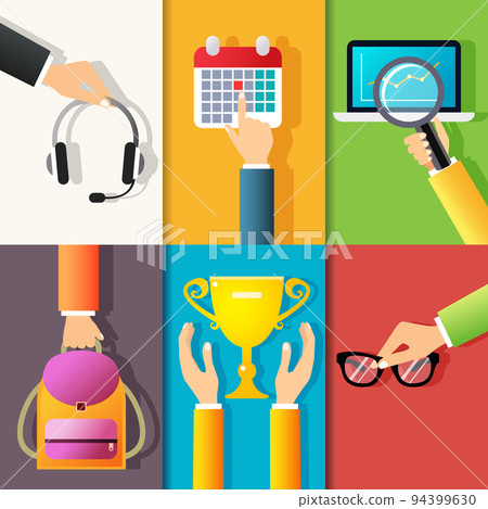Business hands icons 94399630