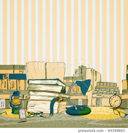 Books reading border 94399665