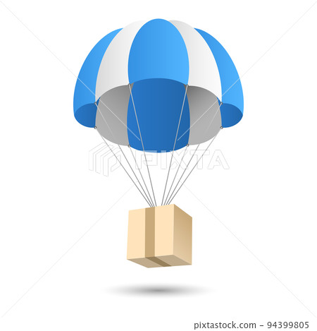 Parachute gift delivery concept emblem 94399805