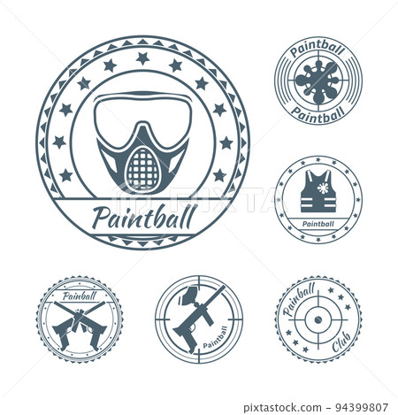 Paintball symbols set Paintball symbols set 94399807